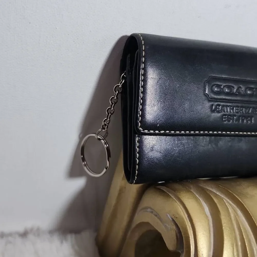 Vintage Coach Leatherware wallet with embossed 